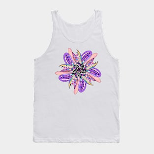 Floral multicolored mandala with fine details. Tank Top